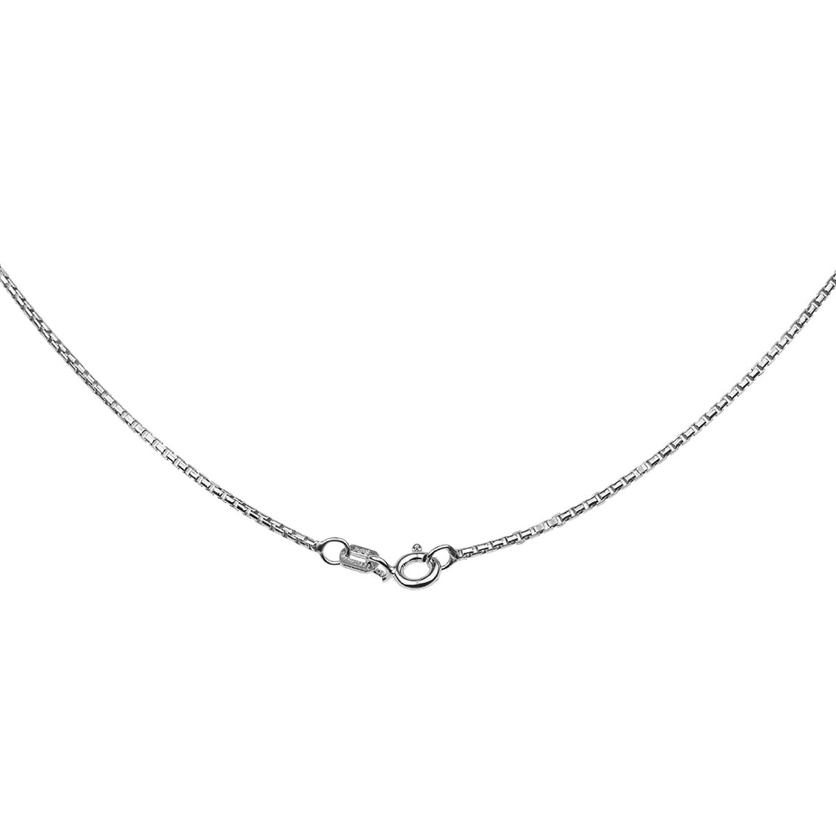 シルバー925 ボックスチェーンネックレス 1.2mm