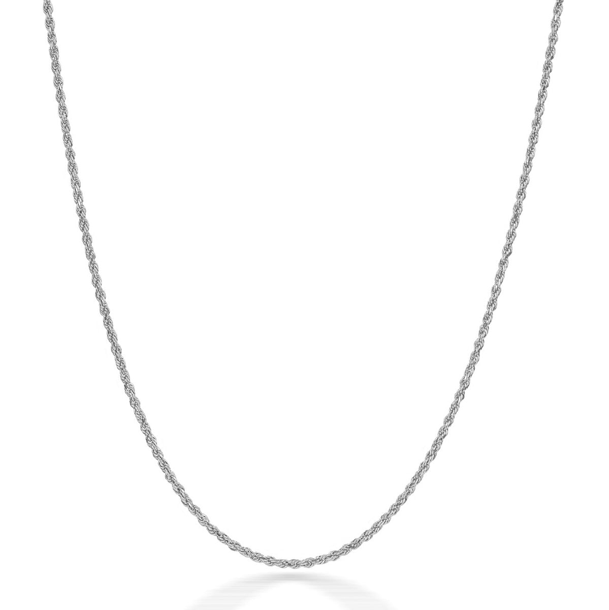 925 Sterling Silver Men's Rope Twisted Chain Link 1.25mm