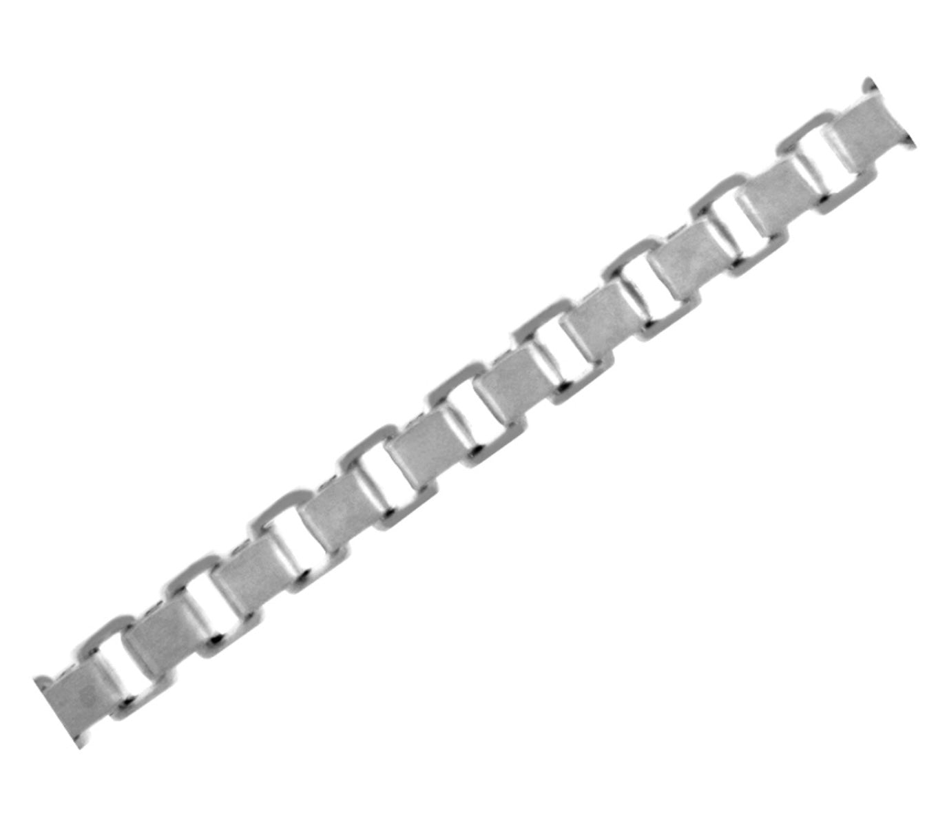 White Gold Men's Box Chain Link 0.67mm