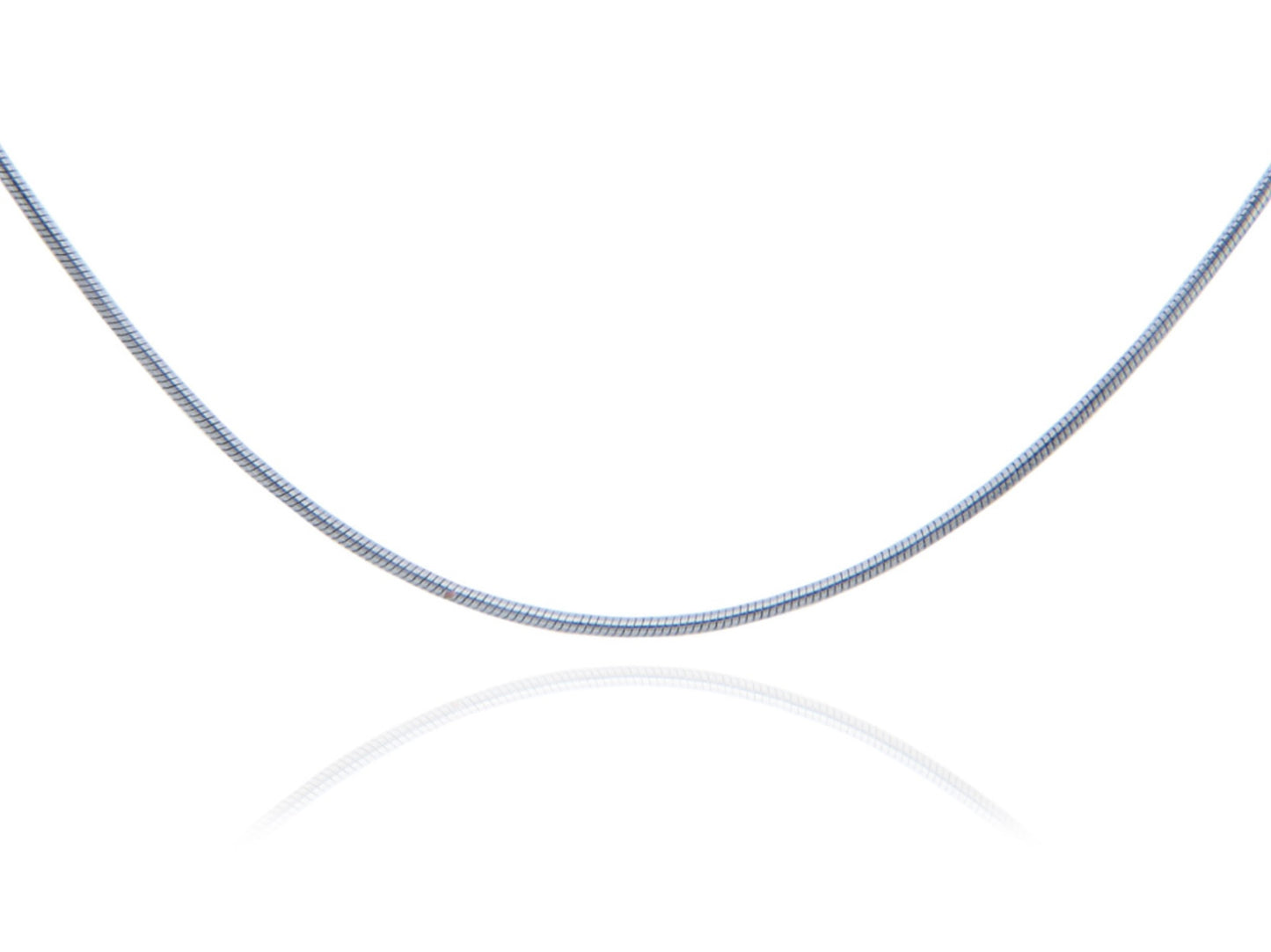925 Sterling Silver Italian Snake Round Chain 0.90mm