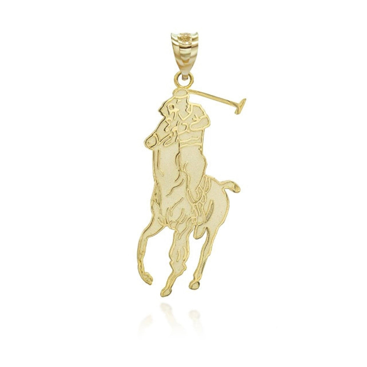 Gold Polo Sport Horse Riding Jockey Pendant Chain