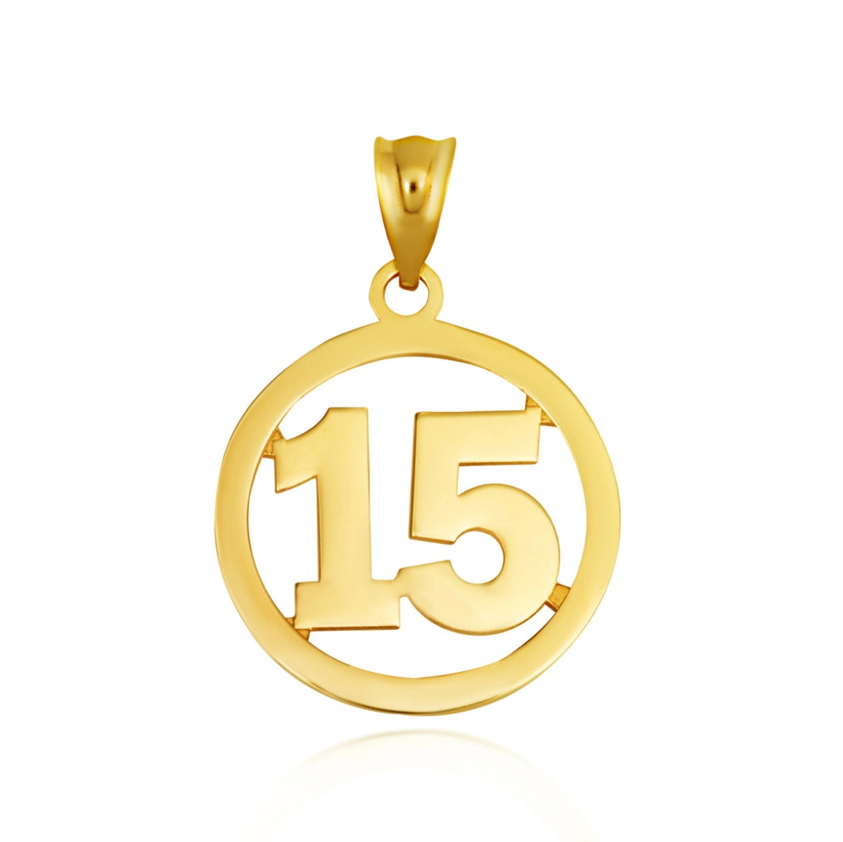 Gold Personalized Jersey Number Sports Circle Pendant Chain