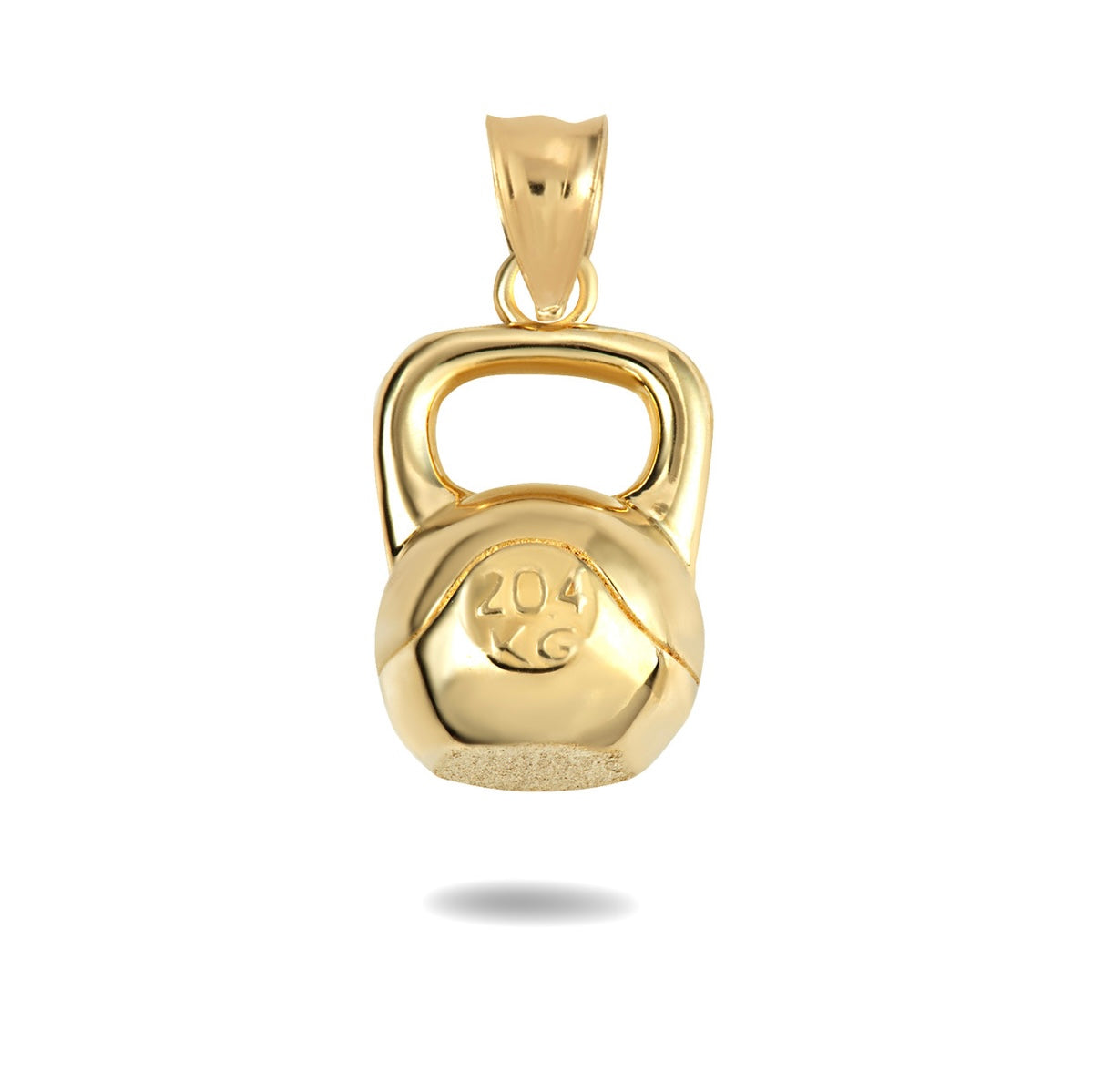 Gold Kettlebell Weightlifting Fitness Gym Pendant Chain