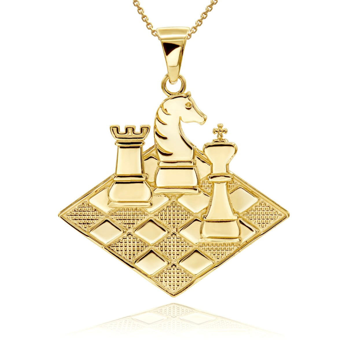 Chess Pendant Chain In Gold