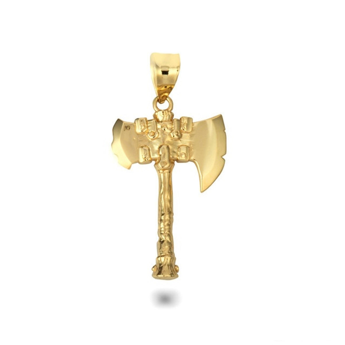 Gold Viking Battle Axe Norse Pendant Chain