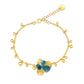 Flower Bracelet Gold & Blue