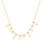 Round Motif Necklace Gold
