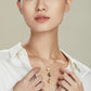 Bloom Necklace Gold & Blue