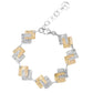 Bicolor Square Bracelet