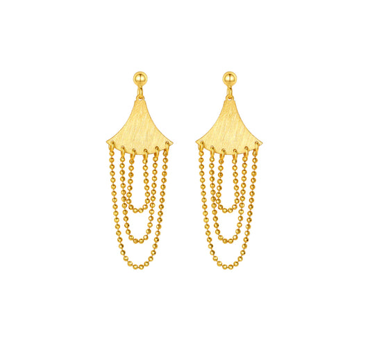 Leaf Earrings Gold