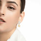 Square Earrings Silver &amp; Gold