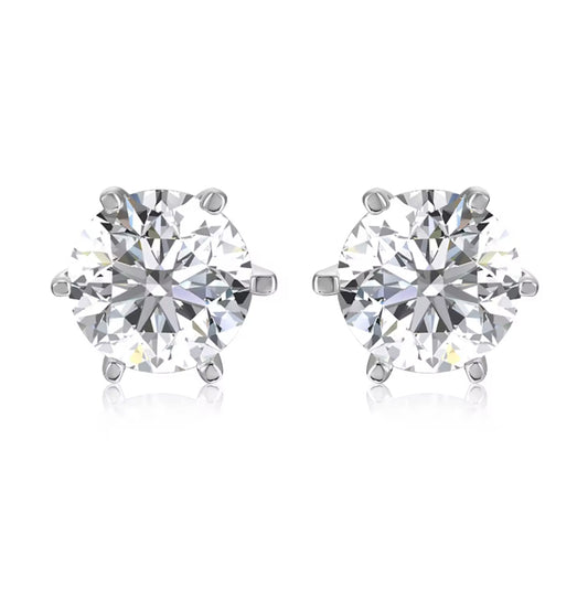 Classic single stone earrings