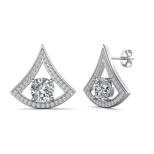 Triangle motif earrings