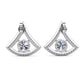 Triangle motif earrings