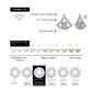Triangle motif earrings