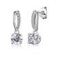 Moissanite earrings in a variety of colors