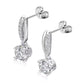Moissanite earrings in a variety of colors