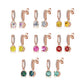 Moissanite earrings in a variety of colors