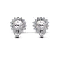 Flower motif pearl earrings