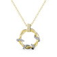 Two Tone Twisted Circle Necklace