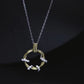 Two Tone Twisted Circle Necklace