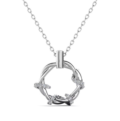 Two Tone Twisted Circle Necklace