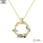 Two Tone Twisted Circle Necklace