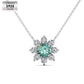 Moissanite Flower Necklace in Choice of Colors