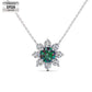 Moissanite Flower Necklace in Choice of Colors