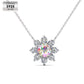 Moissanite Flower Necklace in Choice of Colors