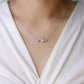 Moissanite 5-strand necklace