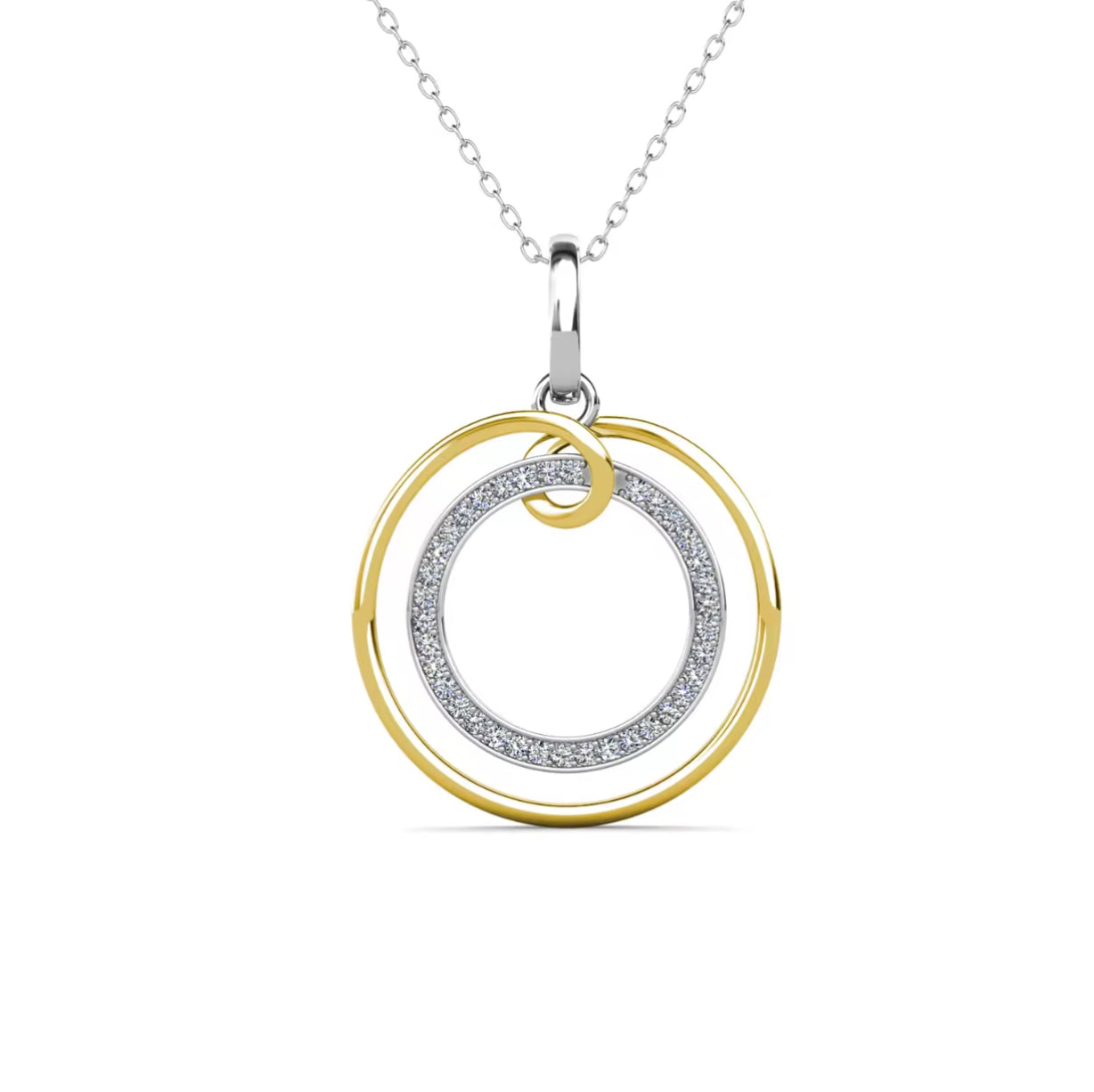 double circle necklace