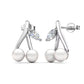 Cherry pearl earrings