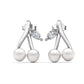 Cherry pearl earrings