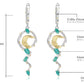 Agate Moon Earrings