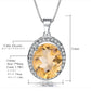 Citrine Oval Cut Necklace