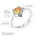 Citrine Heart Ring
