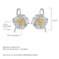 Citrine 3D flower earrings