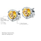 Citrine Heart Cut Earrings