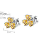 Citrine trefoil earrings