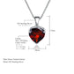 garnet heart necklace