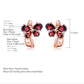 Garnet butterfly motif earrings