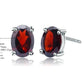 Garnet Oval Earrings