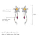 Rhodolite Garnet Handmade Flower Earrings