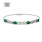 Emerald infinity motif bracelet