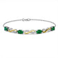 Emerald infinity motif bracelet