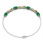Emerald infinity motif bracelet