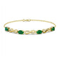 Emerald infinity motif bracelet