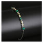 Emerald infinity motif bracelet