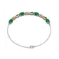 Emerald infinity motif bracelet